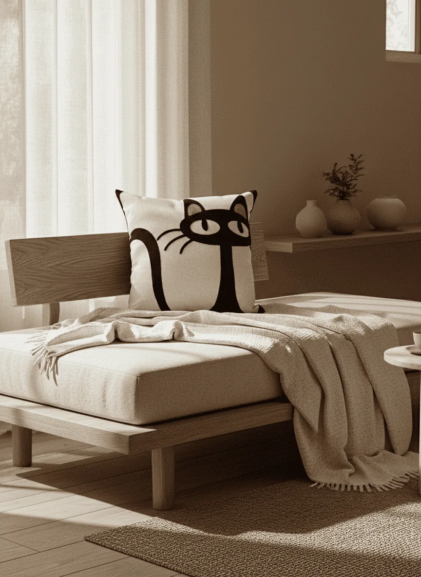 Cojín cat 45cmx45cm - Cojines | D' Ensueño