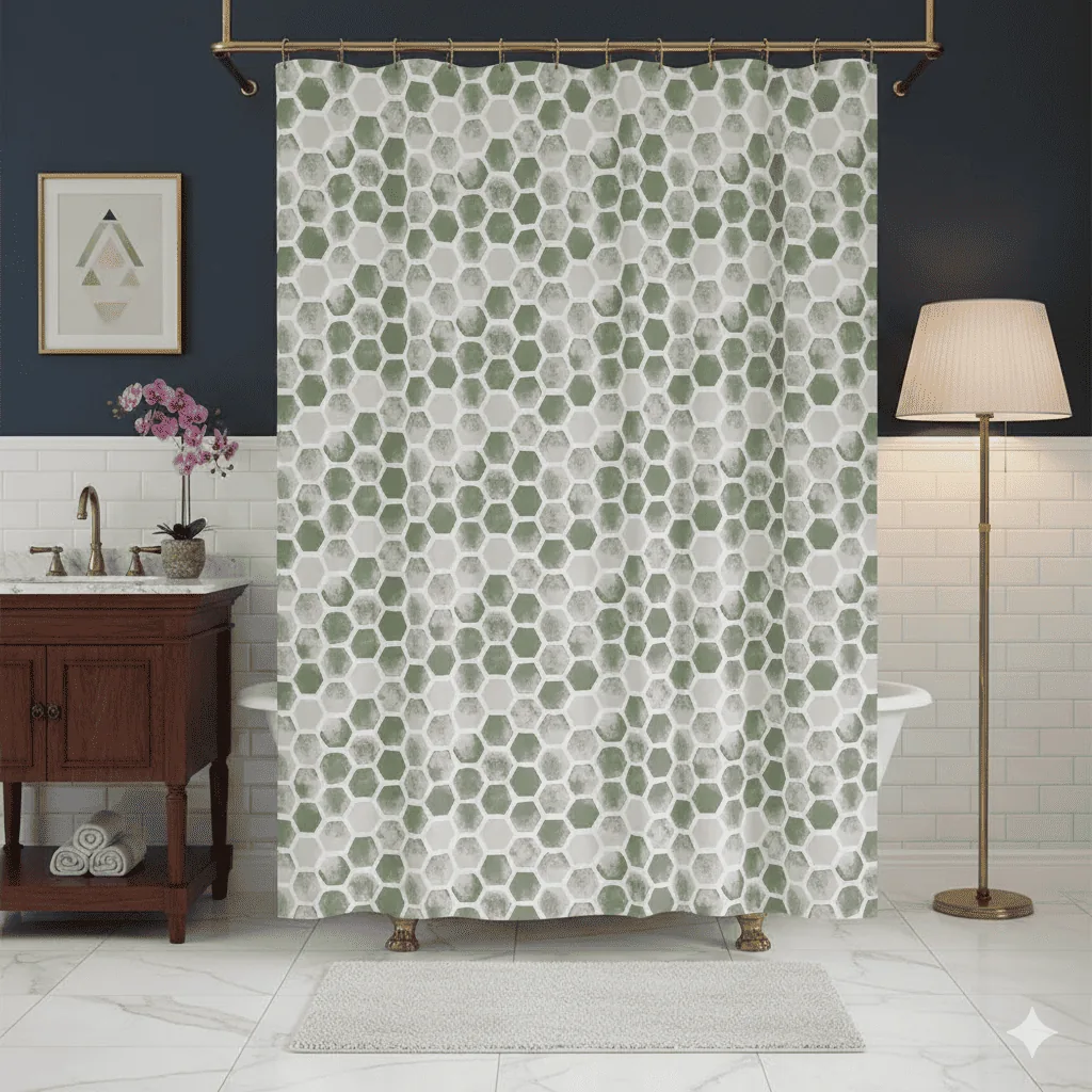 Cortina para baño estamp ada 180cmx180cm - Cortinas Colombia