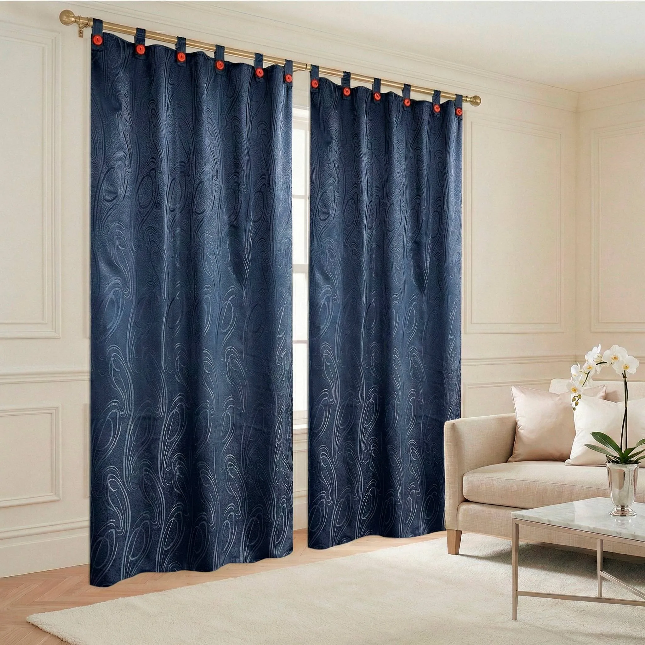 Cortina y akar botón p ast 135cmx210cm - Cortinas | D' Ensueño