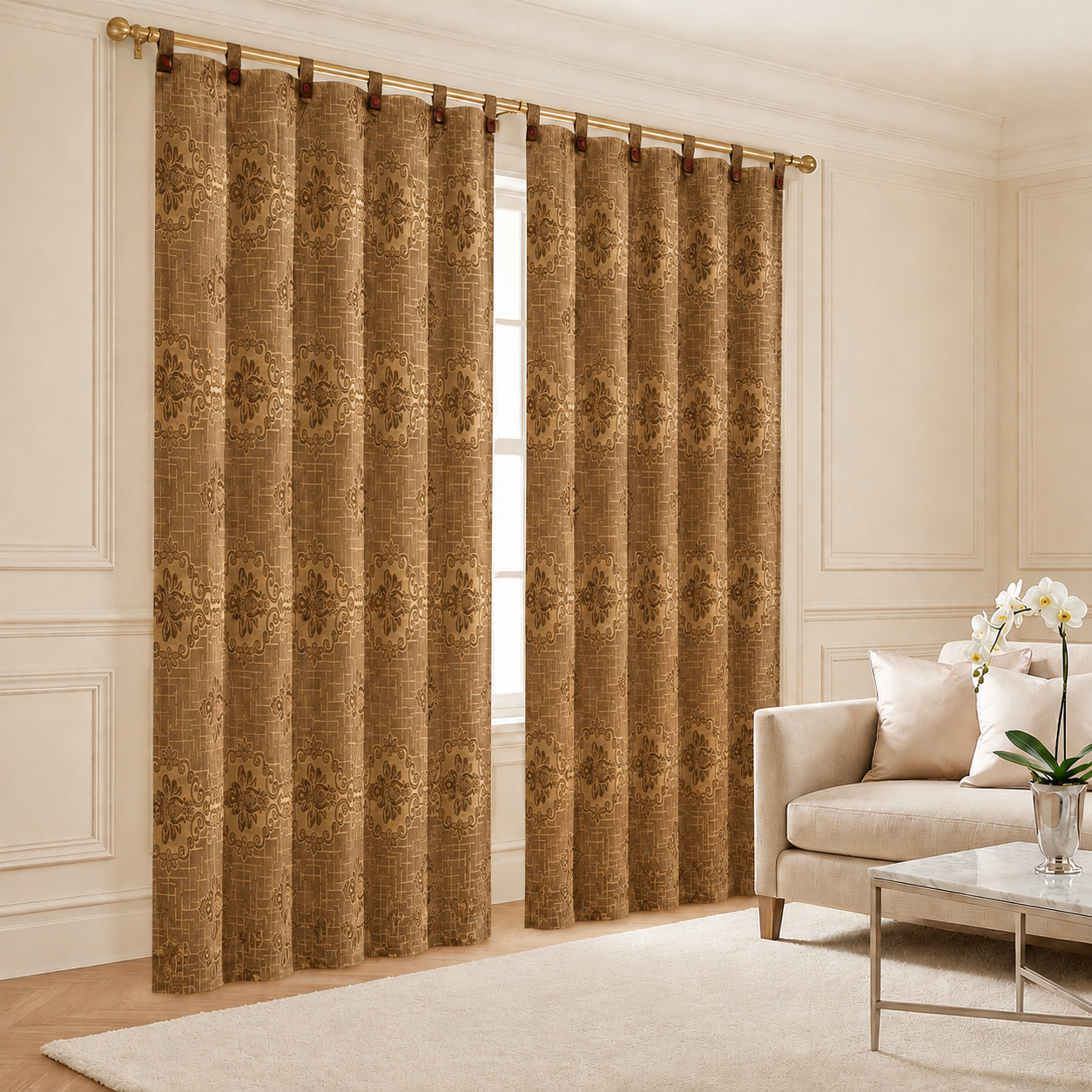 Cortina y akar botón p ast 135cmx210cm - Cortinas | D' Ensueño