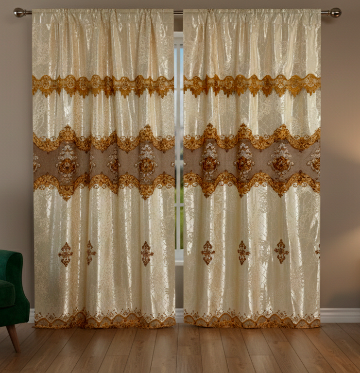 Cortinabordada a3 135cmx230cm - Cortinas | D' Ensueño