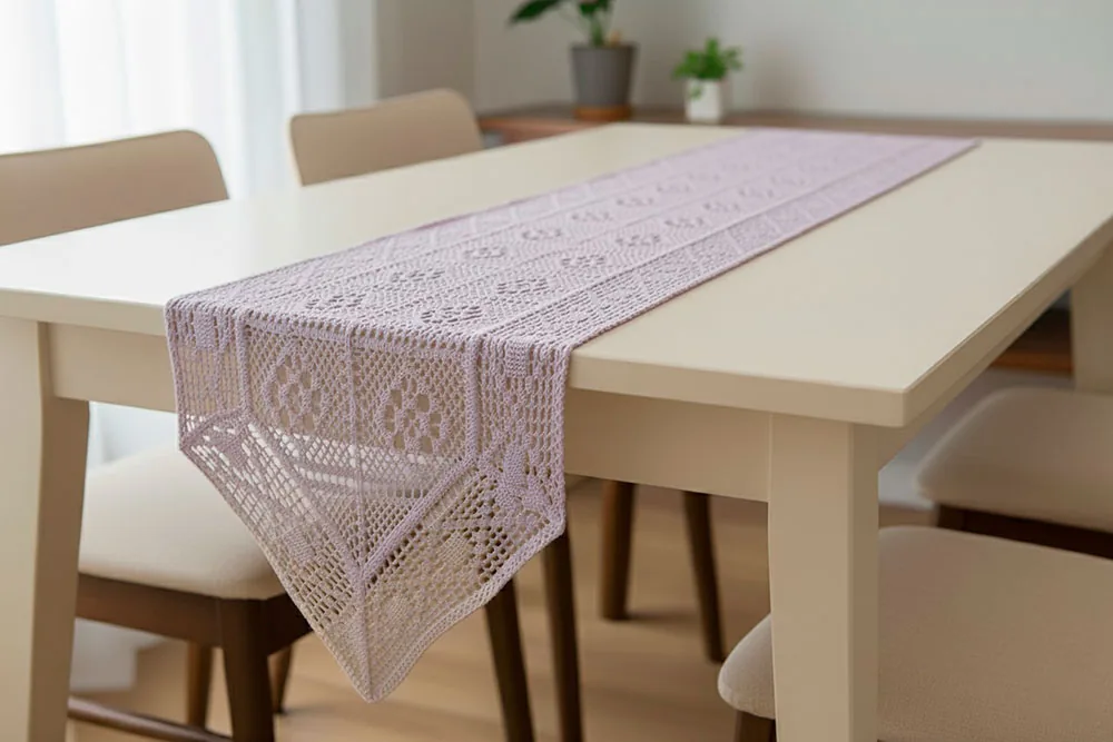 Camino de mesa croché 41cmx185cm - Mantelería | D' Ensueño