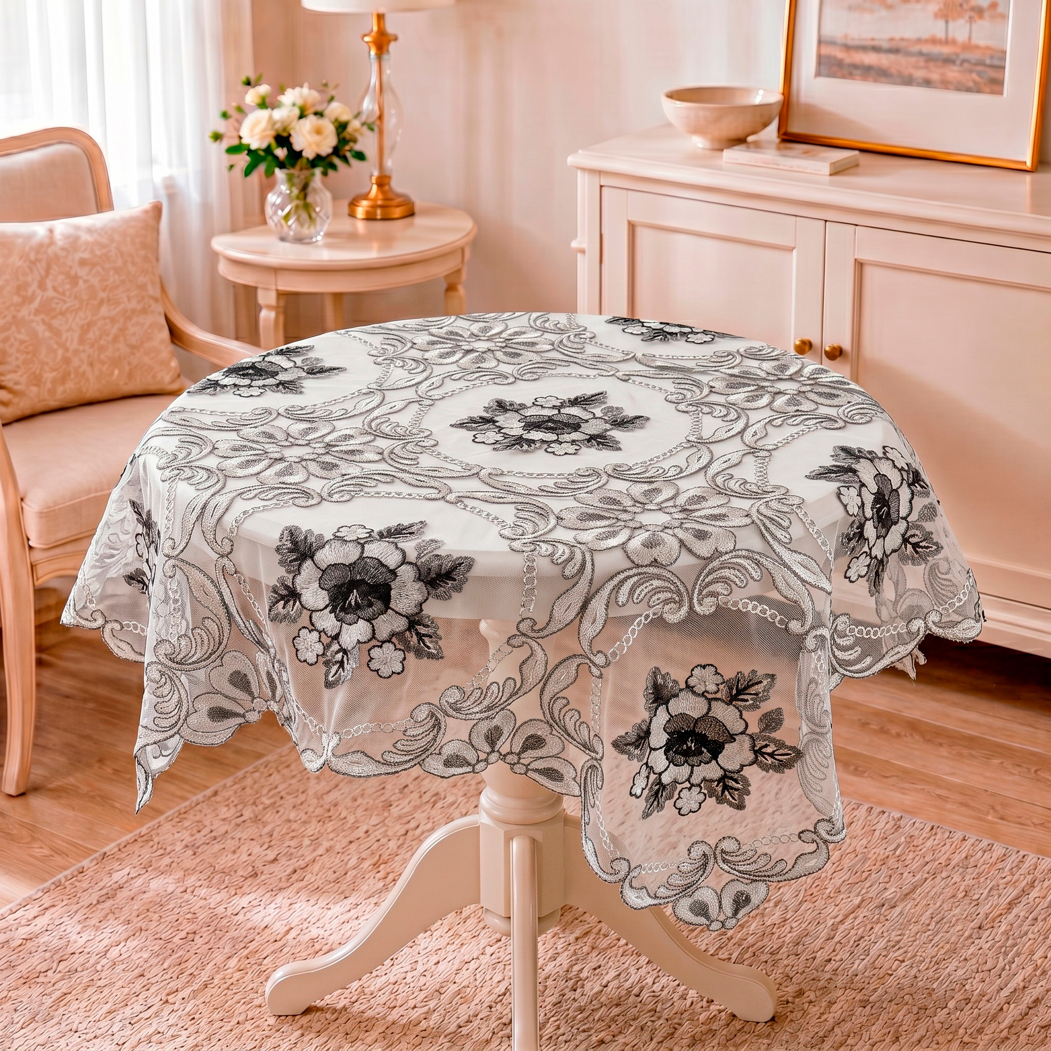 Carpeta velo silver 85cmx85cm - Mantelería | D' Ensueño