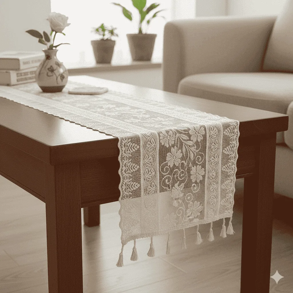 Camino de mesa encaje 1.50cm x 30cm - Mantelería | D' Ensueño