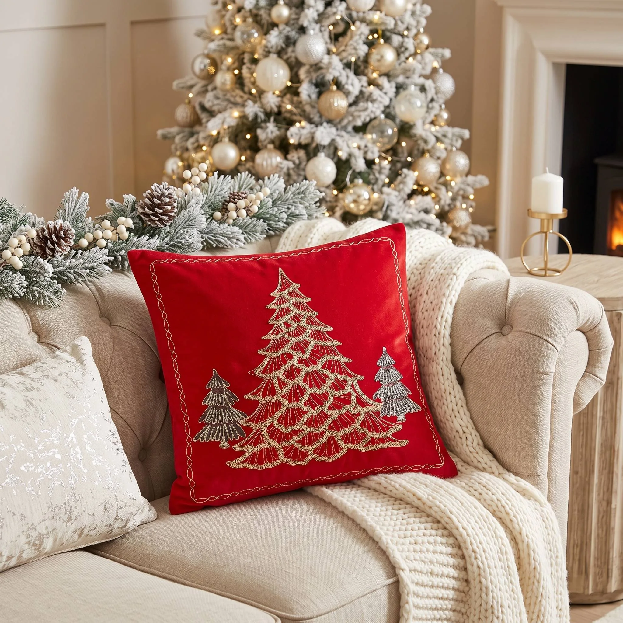 Cojín arbre 45cmx45cm - Navidad Colombia