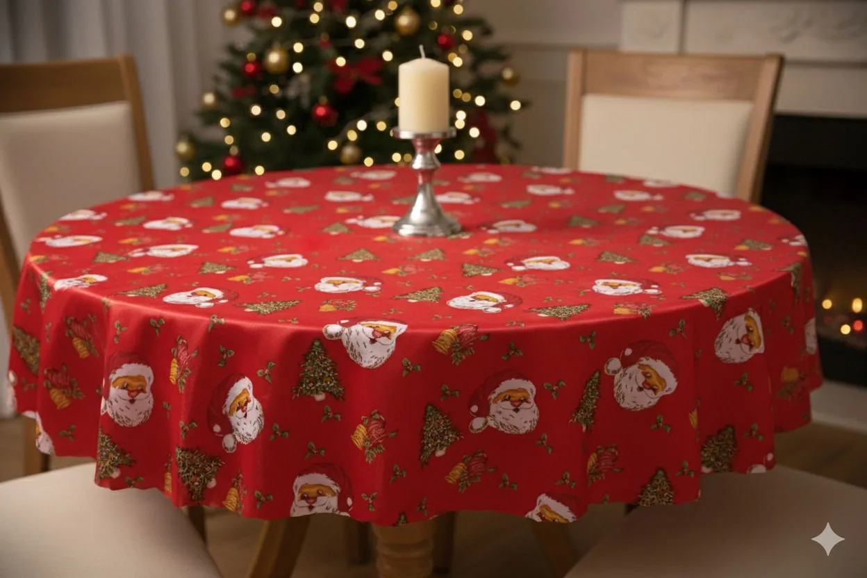 Mantel navideño redondo - Catálogo navidad | D' Ensueño