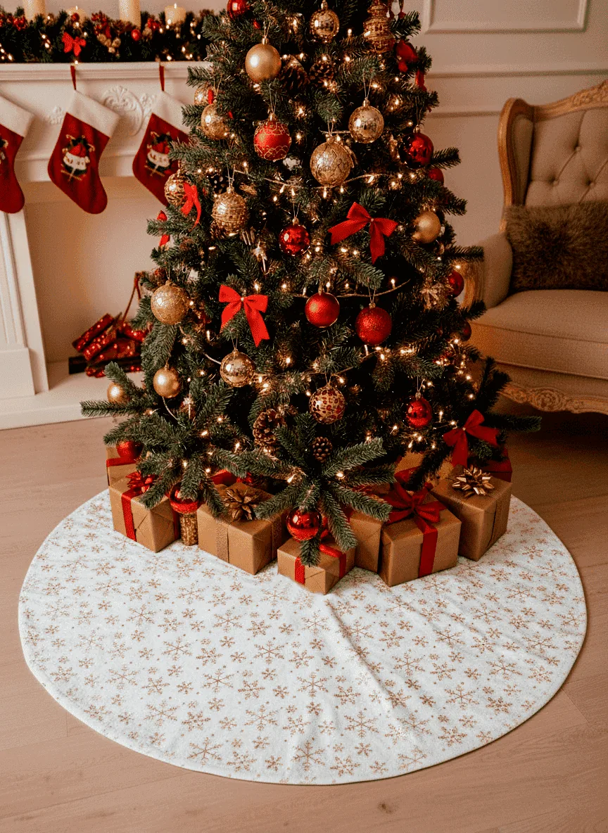 Pie de árbol navideño lux - Catálogo navidad | D' Ensueño