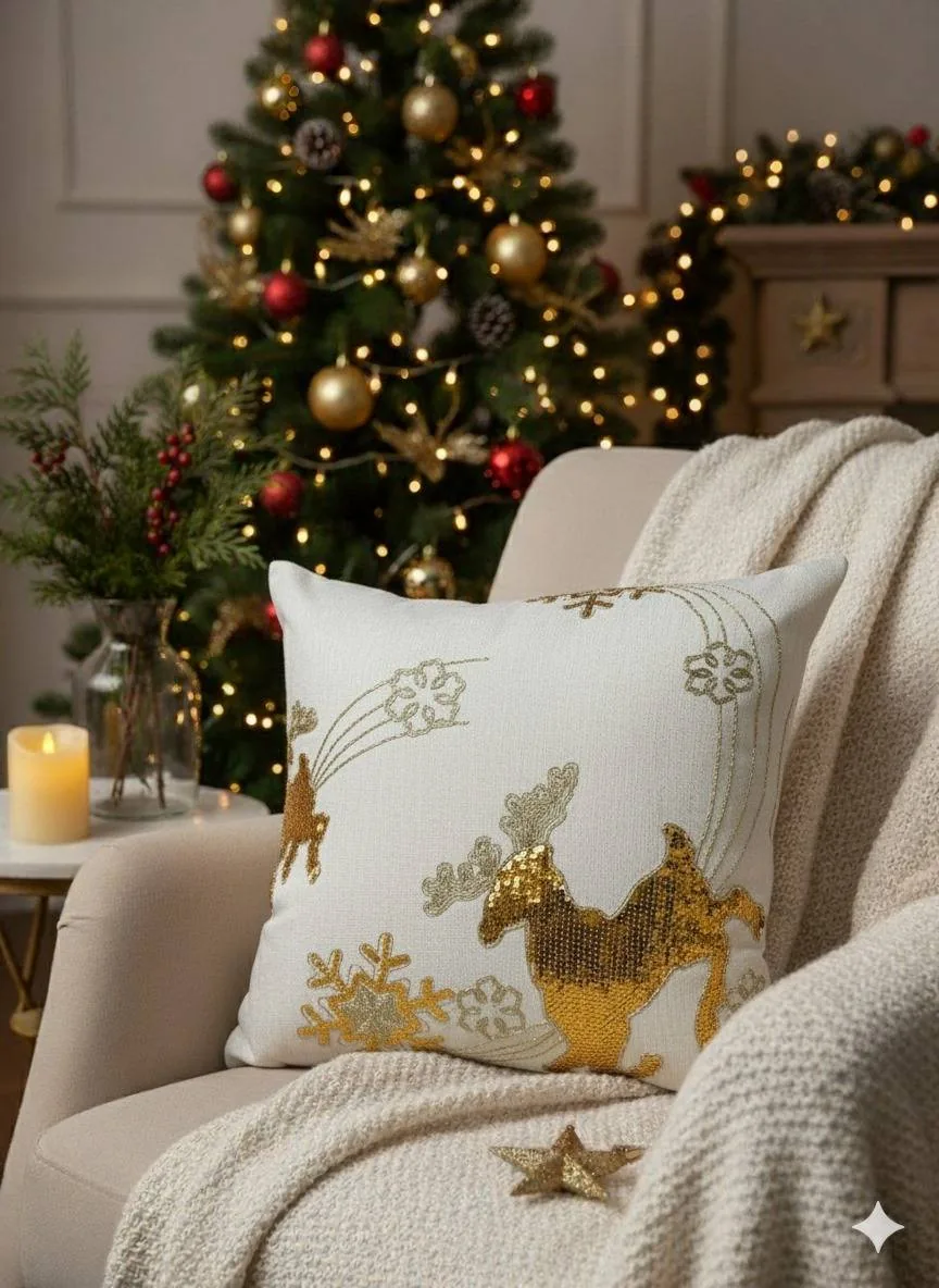 Cojín navideño renne - Navidad 2025 | D' Ensueño