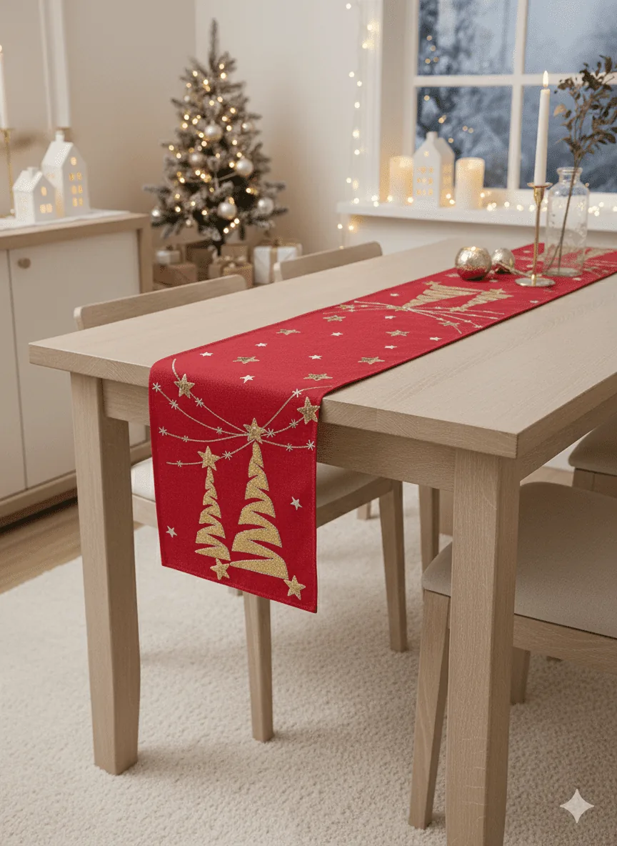 Camino de mesa navideño arbore - Catálogo navidad | D' Ensueño