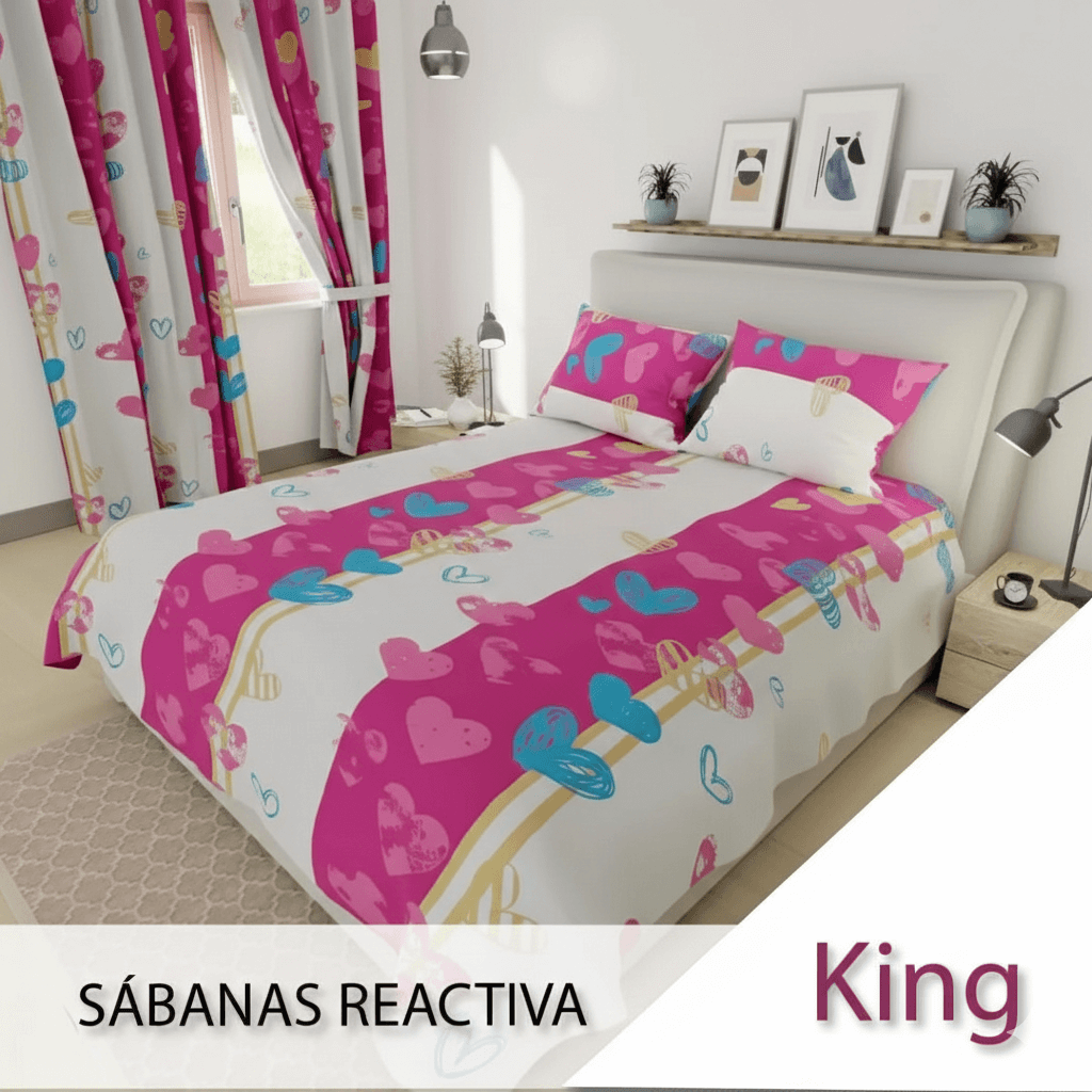 Juego de sábanas reactiv king - Sábanas Colombia