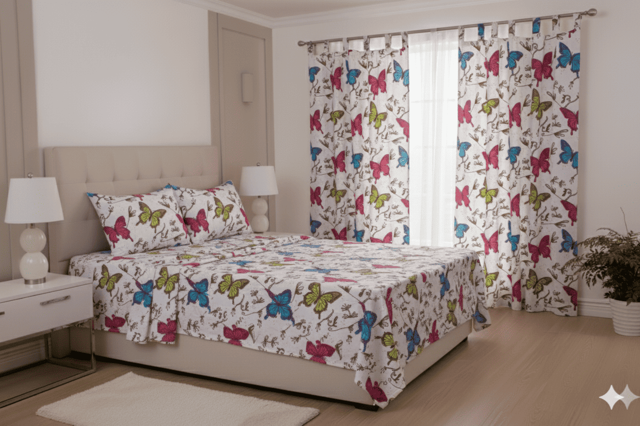 Kit de sábanas + cortinas queen - Sábanas | D' Ensueño