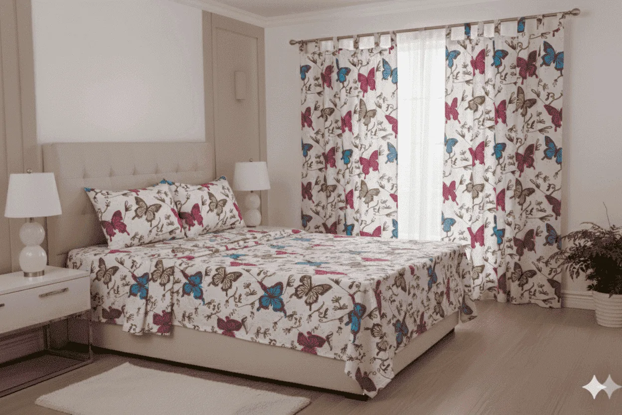 Kit de sábanas + cortinas queen - Sábanas | D' Ensueño