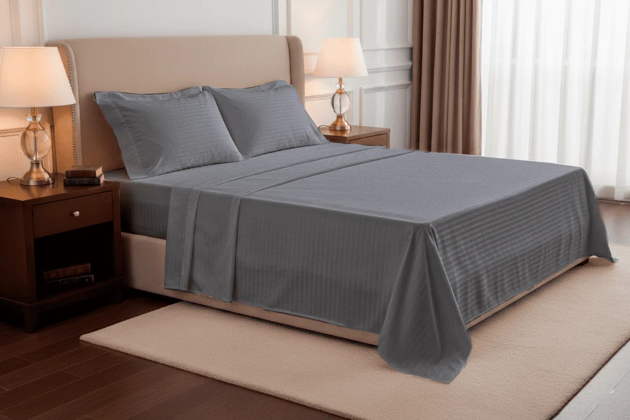 Sábana santorini juego de sábanas en microfibra perlada de 120gr con planchado permanente. semidoble - Hotelero | D' Ensueño