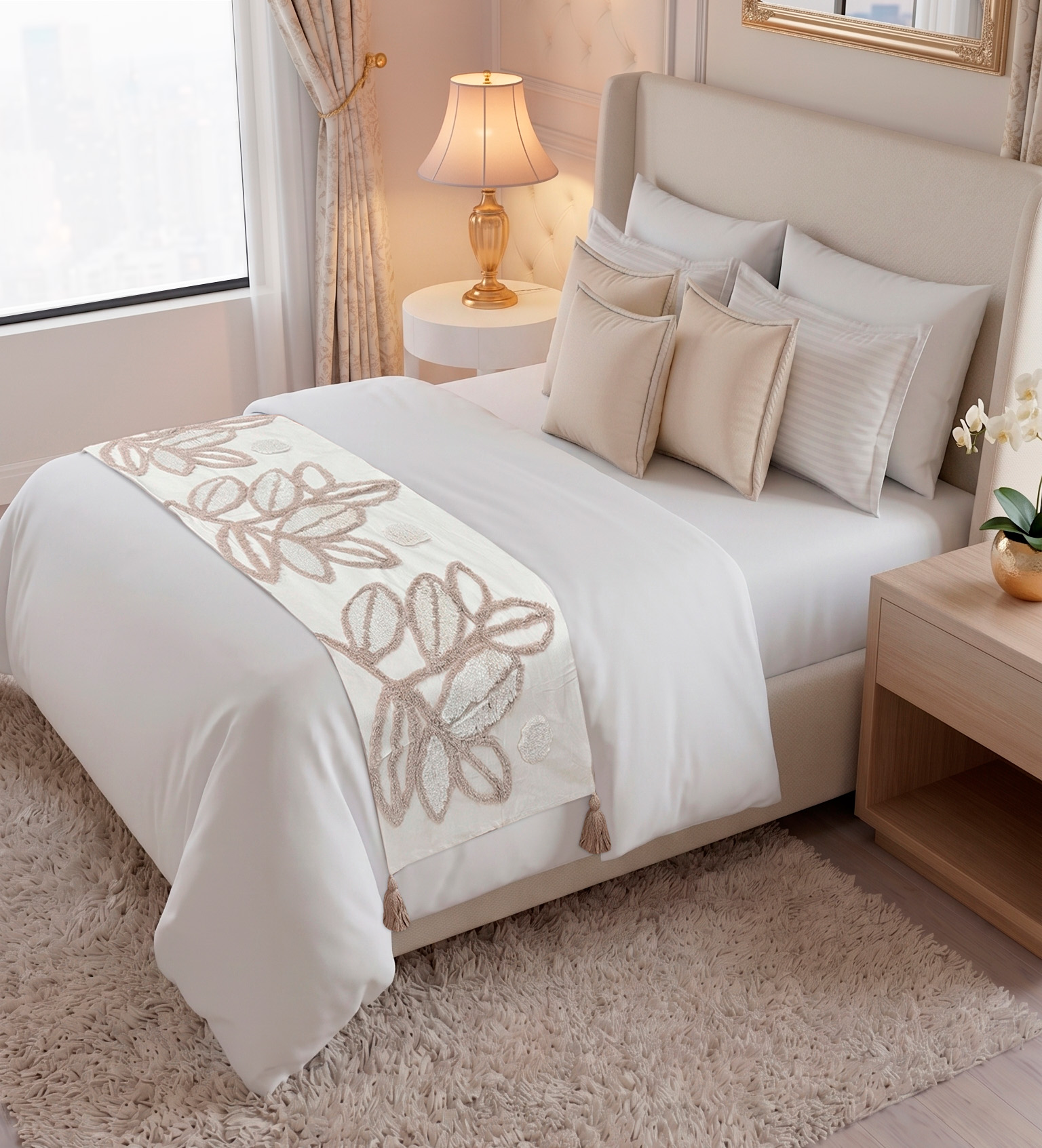Pie de cama rocio 60cmx200cm - Tendidos premium Colombia