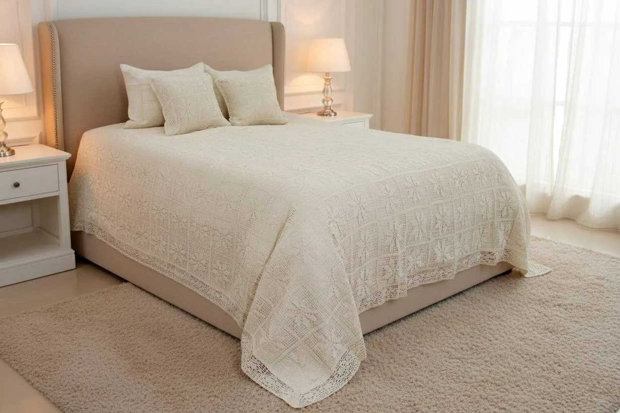 Tendido de cama croché doble - Tendidos premium | D' Ensueño