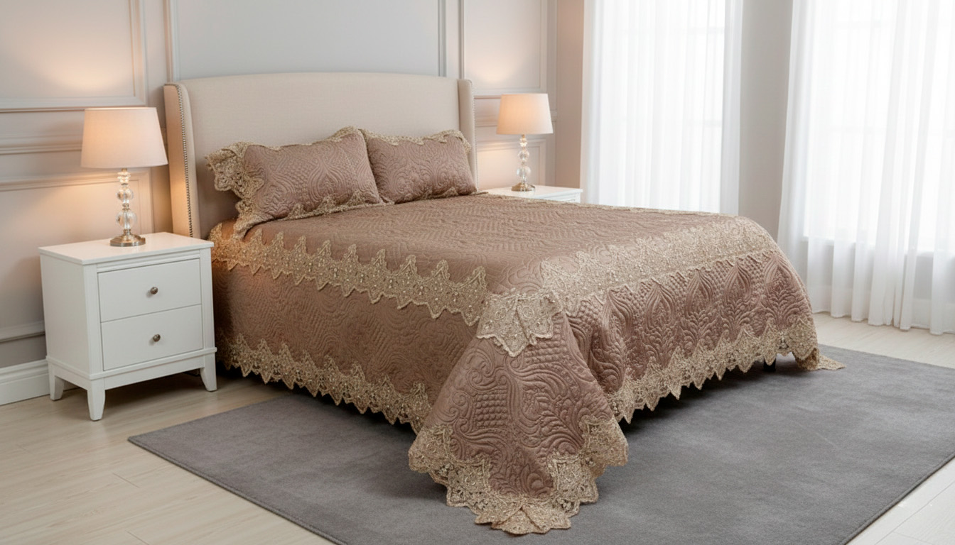 Tendido de cama perlas fullqueen - Tendidos premium | D' Ensueño