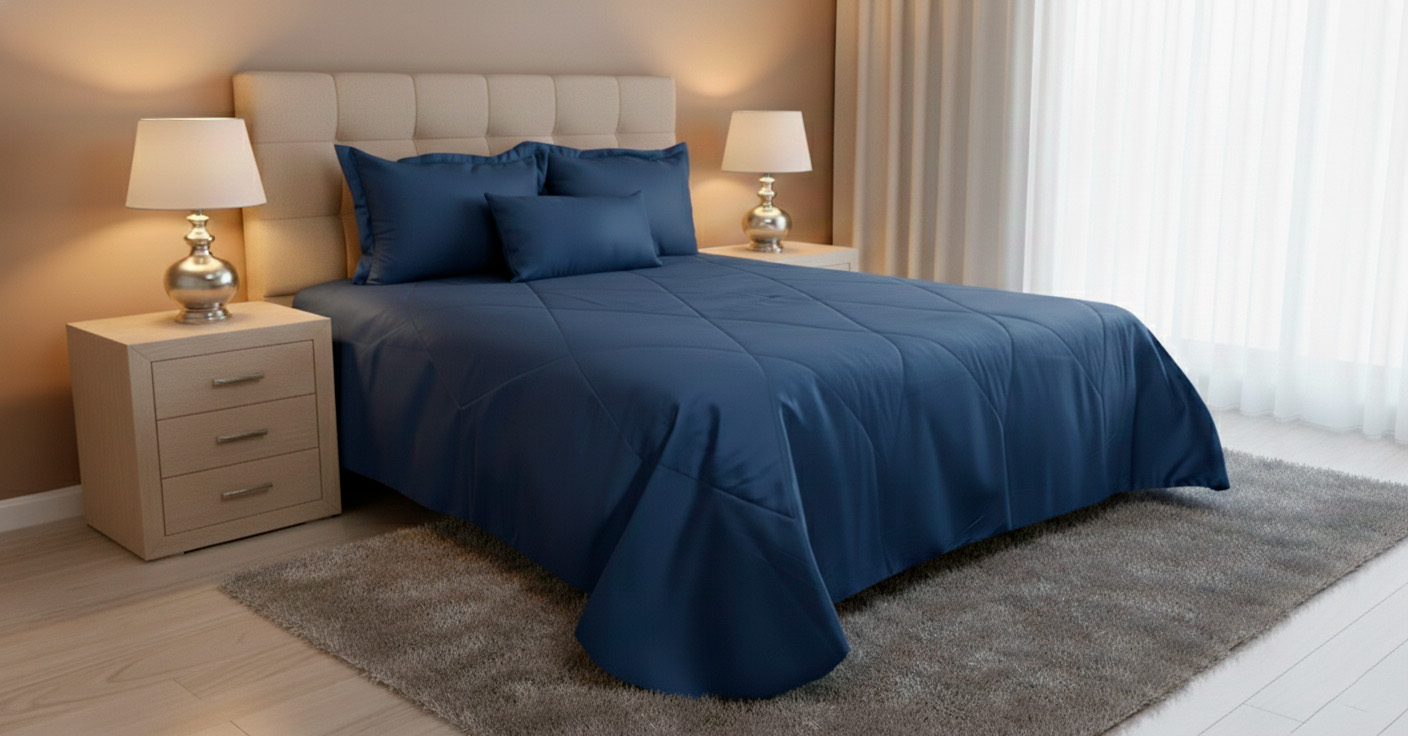 Tendido de cama satín gold king - Tendidos premium | D' Ensueño