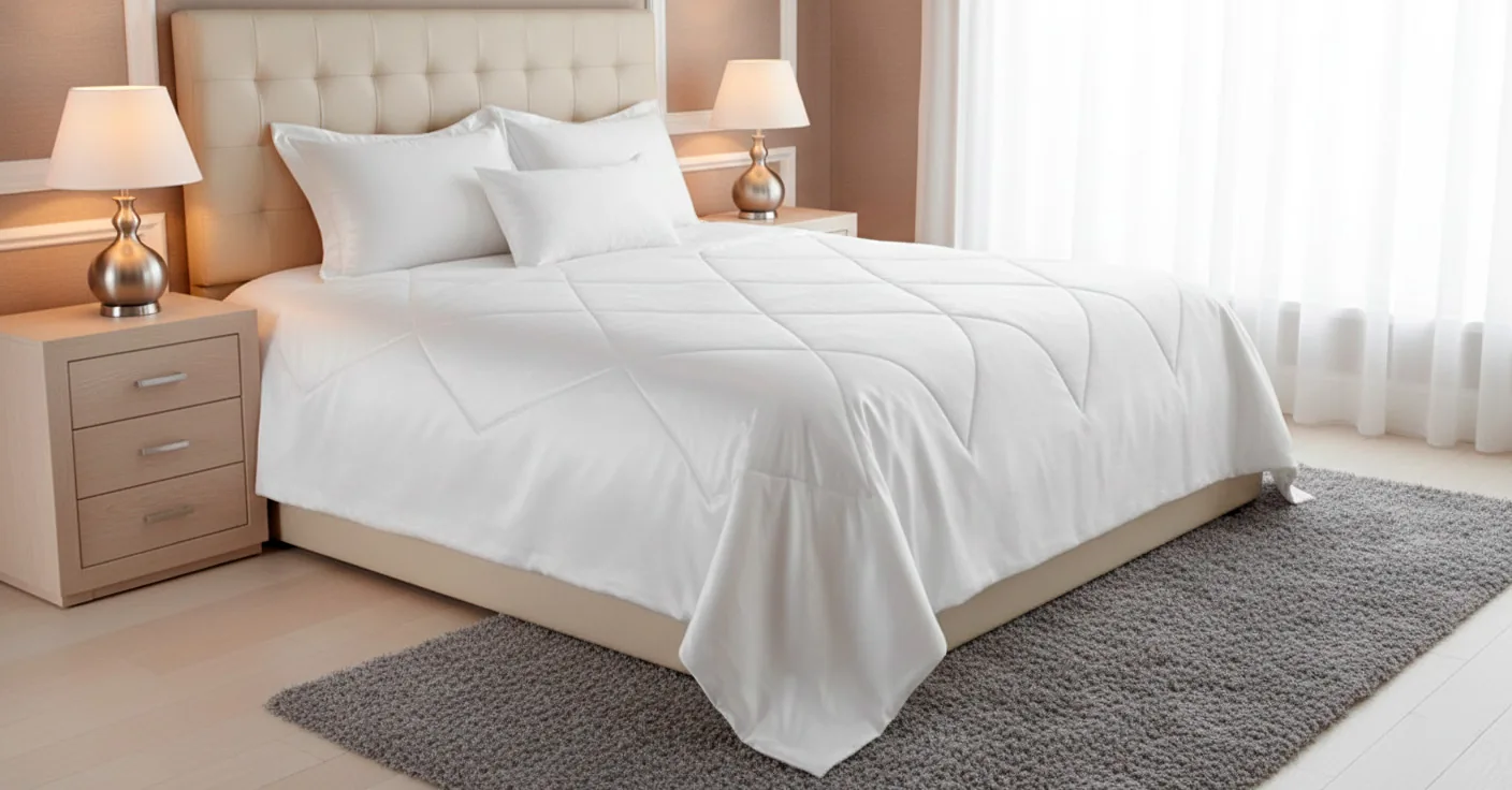 Tendido de cama satín gold semidoble - Tendidos premium | D' Ensueño