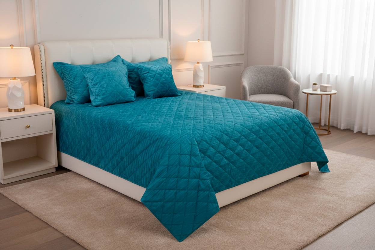 Tendido de cama vel vet doble - Tendidos premium | D' Ensueño