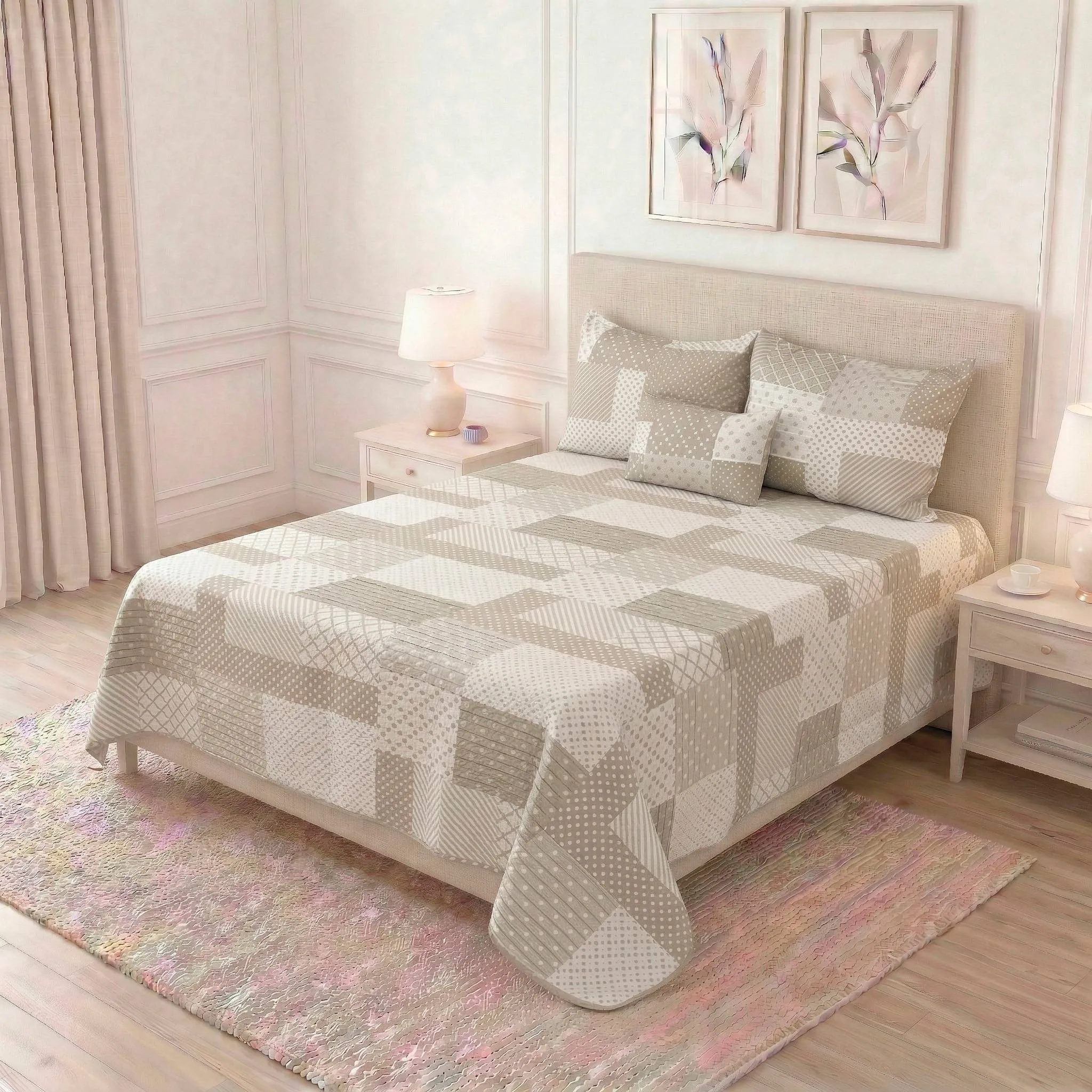 Tendido de cama doble faz macrame - Tendidos premium | D' Ensueño