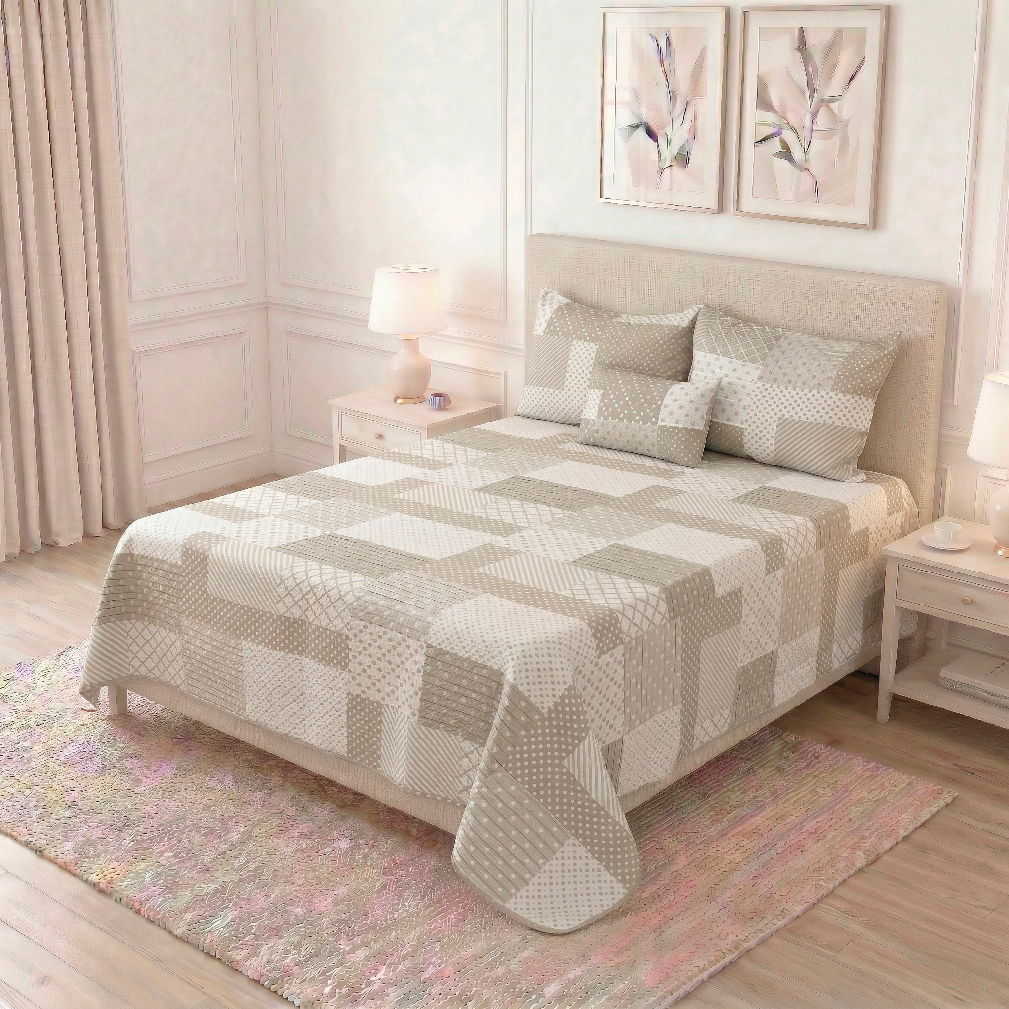 Tendido de cama doble faz macrame queen - Tendidos premium | D' Ensueño